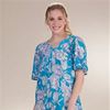 Beach Dresses - Sante Small Cotton V-Neck Short Sleeve Dress in Tulip Island