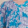 Beach Dresses - Sante Cotton V-Neck Short Sleeve Dress in Tulip Island
