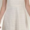DownEast 100% Cotton Eyelet Cap Sleeve Dress in Ivory