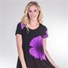 A-Line Small Short Sleeve Dress by Pretty Woman in Purple Botanical