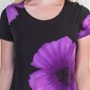 A-Line Short Sleeve Dress by Pretty Woman in Purple Botanical