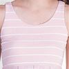 Sundresses - Neesha Short Sleeveless Poly Blend Tank Dress in Pink Stripe