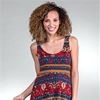 Nostalgia Small Sleeveless Poly Blend Tank Dress in Tuscan Red