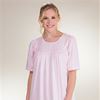Cotton Nightgowns by Calida - Knit Short Sleeve Nightgown in Pink