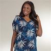 Bali Batiks Small V-Neck Long Beach Cover-Up/Dress in Mysterious Palms