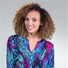 Women's Plus  Tunics - La Cera 3/4 Sleeve Poly Blend Top in Paisley Jungle