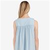 Sleeveless Eileen West Cotton Lawn Long Nightgown - Blue Inspiration