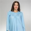 Calida Cotton Nightgowns - Long Sleeve Knit in Assorted Solids