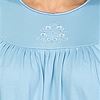 Calida Cotton Nightgowns - Long Sleeve Knit in Placid Blue