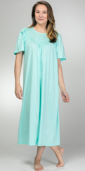 Calida 100% Cotton Knit Short Sleeve Nightgown in Assorted Solids