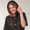 J Valdi Burnout Sublimation Semi-Sheer Hooded Beach Cover-up/Tunic for Women - Black