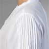 Cotton Pintucking Delight Nightshirt - Plus Size La Cera Long Sleeve Cotton Nightgown in White 1X-4X