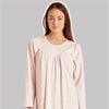 Calida Nightgowns - Cotton Knit Long Sleeve Blush Pink Print
