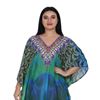 Silk Blend Advance Apparels Kaftan in Peacock Blue - One Size Fits Most