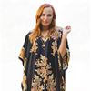 Winlar Women's Satin Charmeuse Caftan in Taylor Black