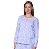 100% Cotton Knit Pajama Set by La Cera in Lilac Floral