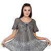 Boho Top - Block Border Short Sleeve Tie Dye Blouse