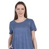 Plus La Cera Knee Length Dress with Pockets - 100% Cotton Knit A-Line Butterfly Dress in Blue or Red