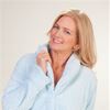 La Cera Shawl Collar "Marshmallow Fleece" Bed Jacket - White