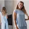 Yala Swing Bamboo Short Sleeve Wide Legged Cropped  Pajama Set 