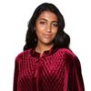 La Cera velour smocked zip robe