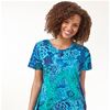 La Cera Dress with pockets - Cotton Knit A-Line Blue Dress in Deep Lagoon