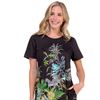 Dresses with Pockets by La Cera - 100% Cotton Knit Dress Short Sleeve in Freedom Blooms