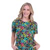 La Cera Cotton Dress Knit - Short Sleeve in Sunny Gardens