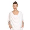 Shawl Dress with pockets in white