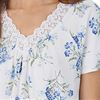 Carole Hochman Nightgown in Dreamtime Blue - a blue floral print on White