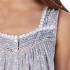 Eileen West Long Cotton Lawn Gown in Light Grey Floral
