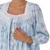 Button-Front Robe Detail - Sage Floral Joy