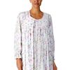 Eileen West Two Piece Long Cotton Lawn Sleeveless Nightgown & Robe Set in Spring Garden
