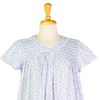 Special - Miss Elaine Smocked Silkyknit Short Nightgown - Flutter Sleeve in Lavender Delight