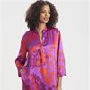 N Natori (Size S) Long Mandarin Matte Satin Caftan - Brilliant Soleil