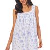Eileen West (Size M) Cotton Lawn Sleeveless Ballet Nightgown in Peri Floral
