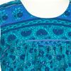 La Cera Cotton Sleeveless Mid Length Dress in Teal Chrysocolla