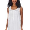 Eileen West - Cotton Lawn Sleeveless Gown in Starry White