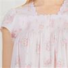 Silkyknit Nightgowns - Miss Elaine Flutter Sleeve in Peach Bouquet
