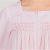 Miss Elaine Plus Seersucker Robe - Smocked Long Zip in Pink