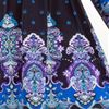 La Cera elegant women's top in Baroque Blue