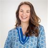 SC SALE Woven Cotton (Size Med.) Top 2/3 Sleeve La Cera Tunic - Merry Blue