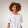 *Use Coupon 10-OFF* Calida Nightgown - Short Sleeve White Cotton Nightgowns in White