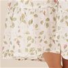 Plus Sized La Cera Cotton Robe/Button-Front Nightgown - Blooming Vines