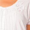 Plus Size to 4X Soft & Easy Cotton Nightgown - Short Sleeve White Gown by La Cera