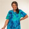 Plus Size 1X Dresses - La Cera Knit A-Line Dress - Deep Lagoon