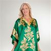 Winlar Women's Satin Charmeuse Caftan in Taylor Emerald Green