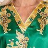 Winlar Women's Satin Charmeuse Caftan One Size in Emerald Green Taylor