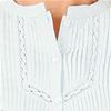 Plus La Cera Cotton Nightgown - Long Sleeve Pintucking Delight - Blue