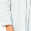 Plus La Cera Cotton Nightgown - Long Sleeve Pintucking Delight - Blue